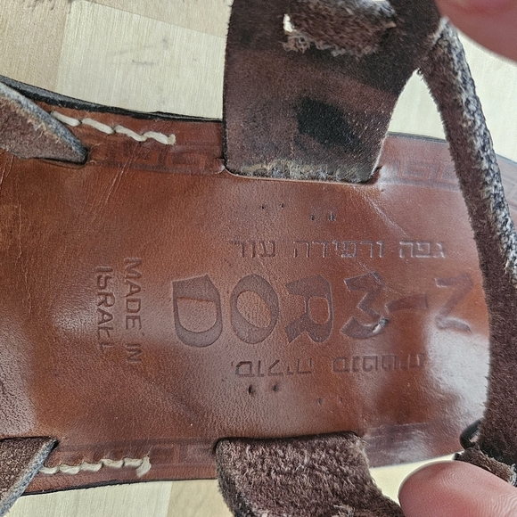 NIMROD Israeli Sandals Handmade 100% Leather Sz 9.5 - Picture 10 of 12